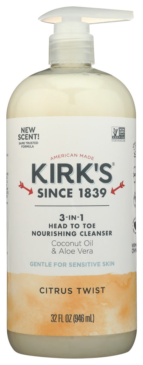 KIRKS: 3-in-1 Nourishing Cleanser Citrus Twist, 32 fo
