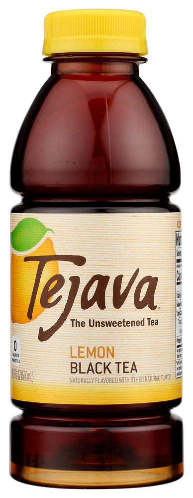 TEJAVA: Unsweetened Lemon Black Tea, 16.9 fo