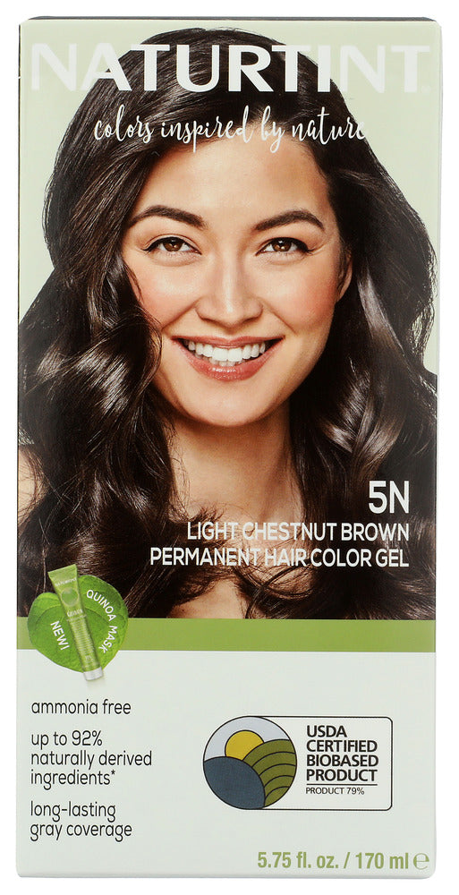 NATURTINT: Permanent Hair Color 5N Light Chestnut Brown, 5.28 oz