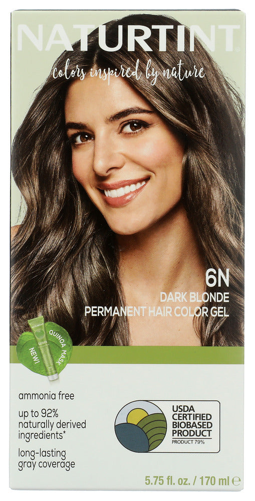 NATURTINT: Permanent Hair Color 6N Dark Blonde, 5.28 oz