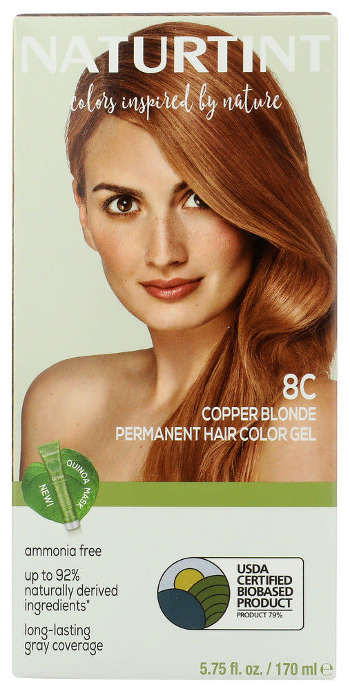 NATURTINT: Permanent Hair Color 8C Copper Blonde, 5.28 oz