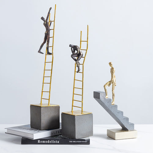 Nordic Luxury Style Abstract Stair Person Decorative Piece