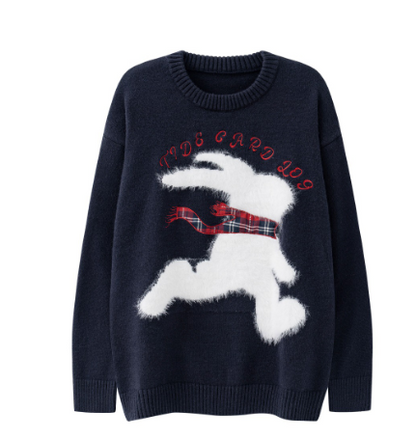 Round Neck Knitted Sweater for Men and Women