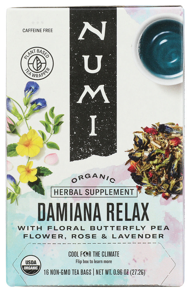 NUMI TEAS: Damiana Relax Tea 16Pc, 0.96 oz