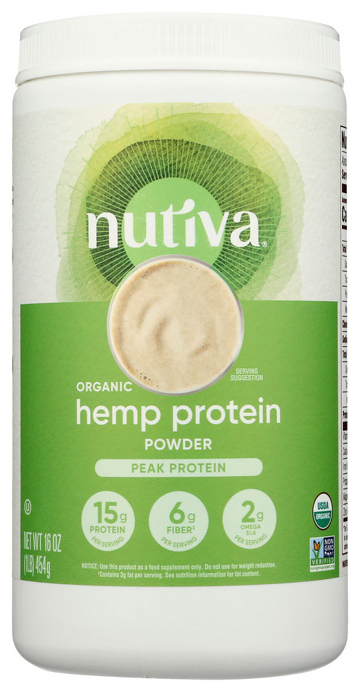 NUTIVA: Organic Superfood Hemp Protein 15 G, 16 oz