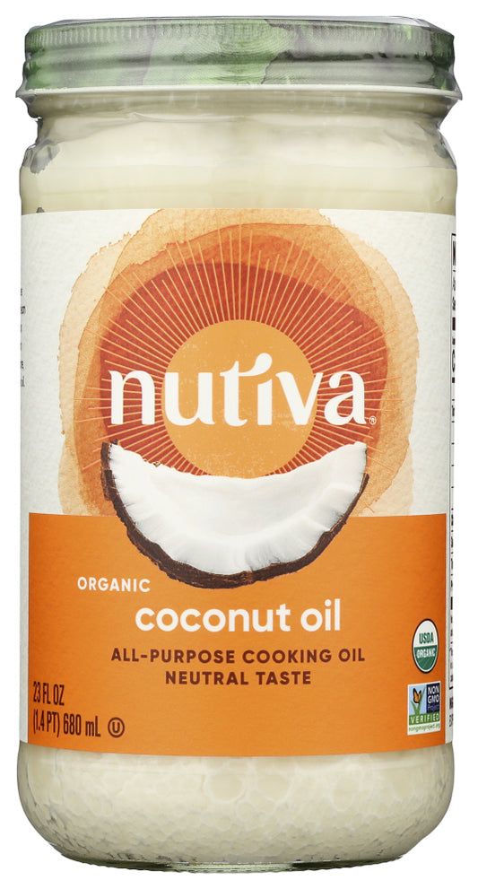 NUTIVA: Organic Coconut Oil Refined, 23 oz