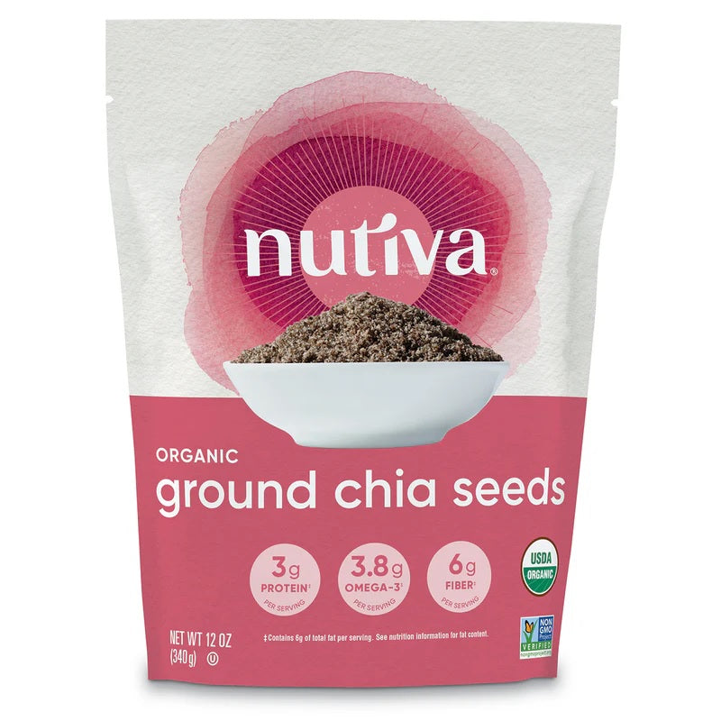 NUTIVA: Organic Superfood Ground Chia Seed, 12 oz