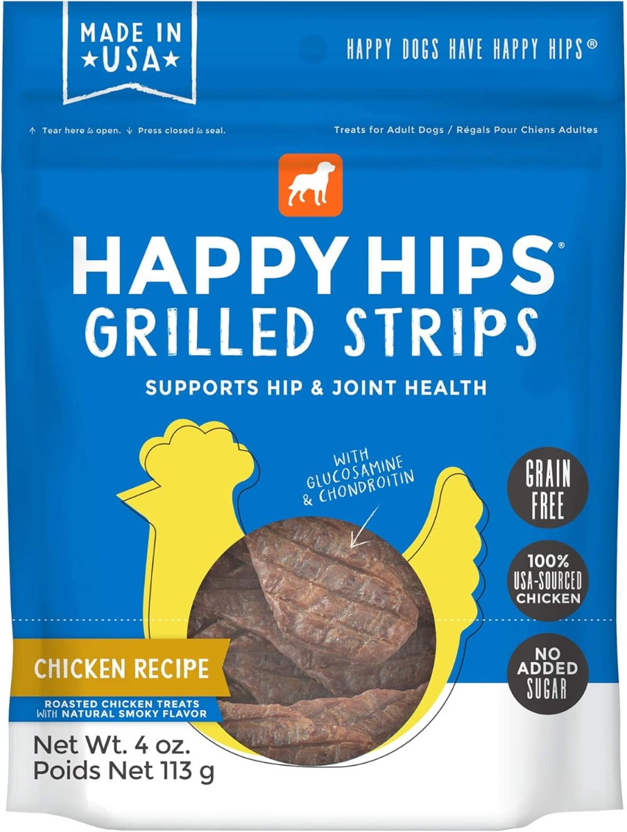 HAPPY HIPS: Grilled Strips Chicken Recipe, 4 oz