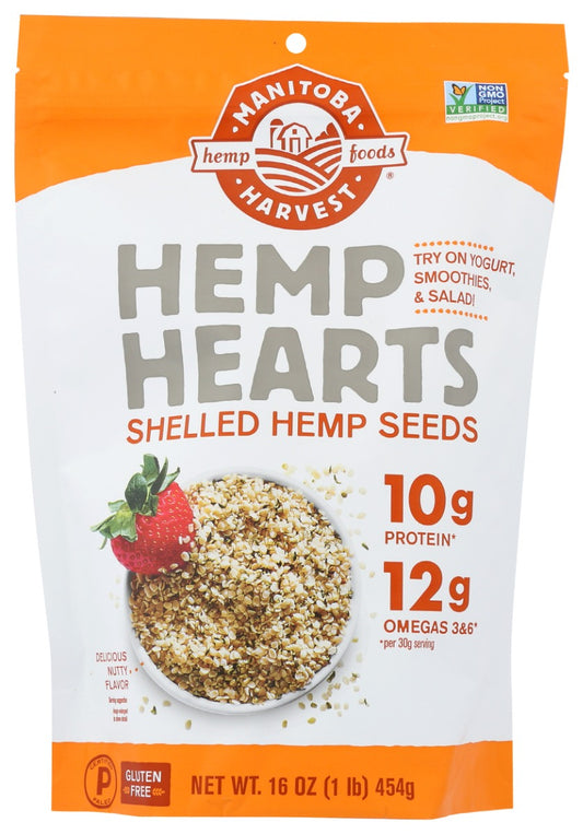 MANITOBA HARVEST: Hemp Hearts Natural Raw Shelled Hemp Seed, 16 oz