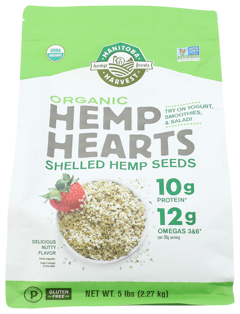 MANITOBA HARVEST: Hemp Hearts Raw Shelled Hemp Seed Certified Organic, 5 lb
