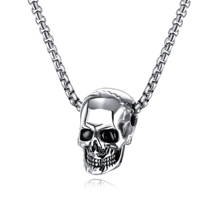 Personalized Stainless Steel Skull Pendant Necklace