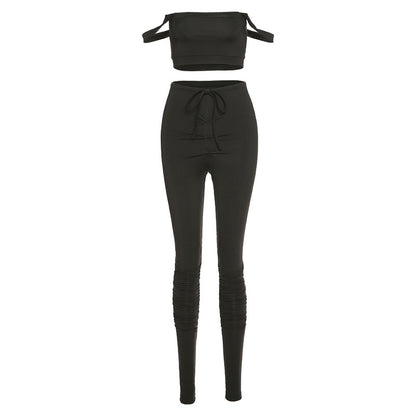 Summer Women's Casual Outfit with Off-Shoulder Design