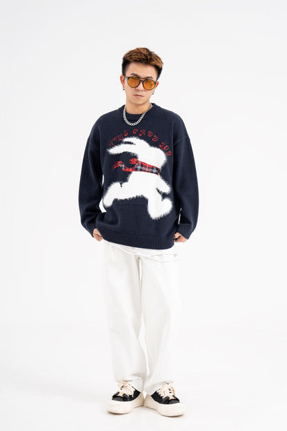 Round Neck Knitted Sweater for Men and Women