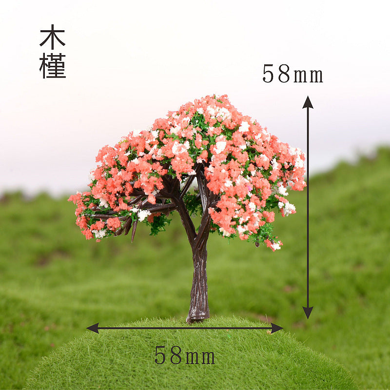 Miniature Cherry Blossom Tree - Creative Plastic Decor