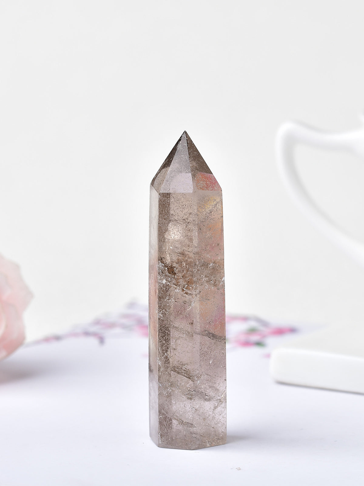 Natural Crystal Tea Quartz Raw Stone Office Decor