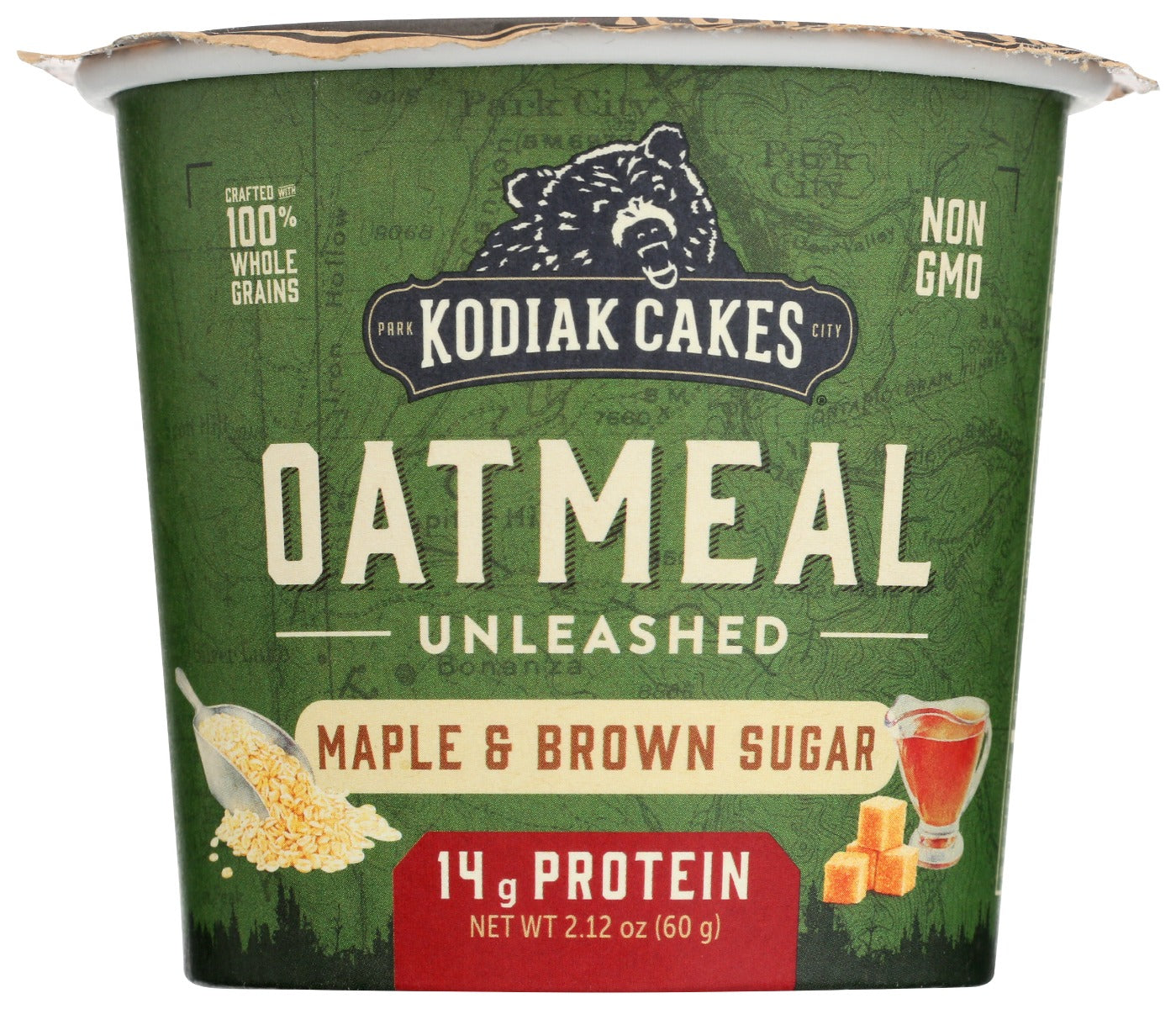 KODIAC CAKES: Maple Brown Sugar Oatmeal Cup, 2.12 oz
