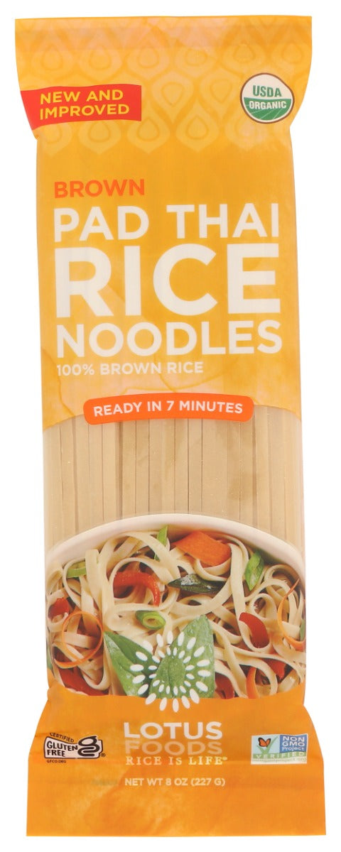 LOTUS FOODS: Pad Thai Rice Noodles Organic Brown Rice, 8 oz