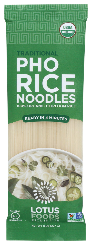 LOTUS FOODS: Noodles Rice Pho Org, 8 oz