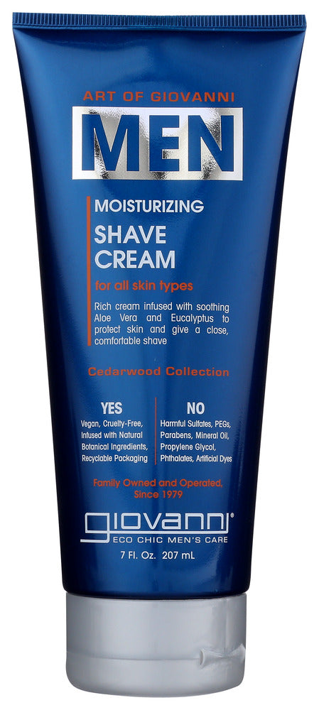 GIOVANNI COSMETICS: Men Moisturizing Shave Cream, 7 fo