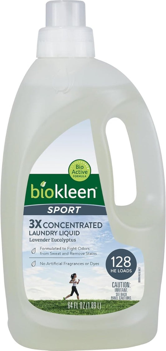 BIO KLEEN: Laundry Liquid Sport Lavender Lavender, 64 oz