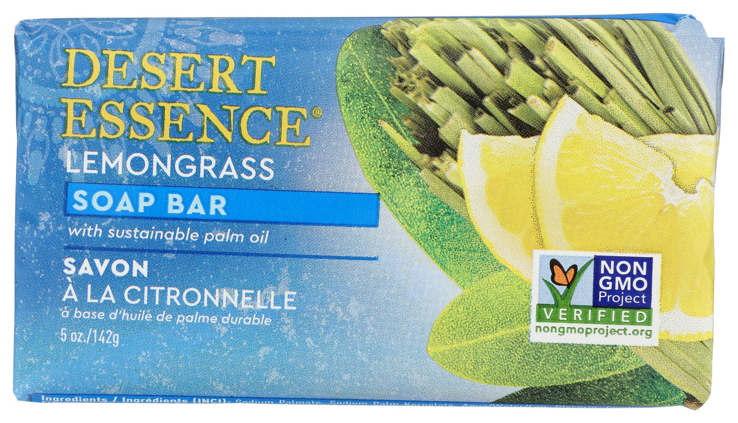 DESERT ESSENCE: Soap Bar Lemongrass, 5 oz