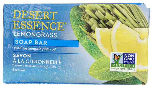 DESERT ESSENCE: Soap Bar Lemongrass, 5 oz