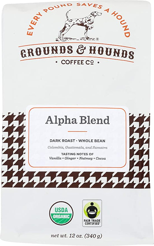 GROUNDS & HOUNDS COFFEE: Coffee Alpha Blend Wb, 12 oz