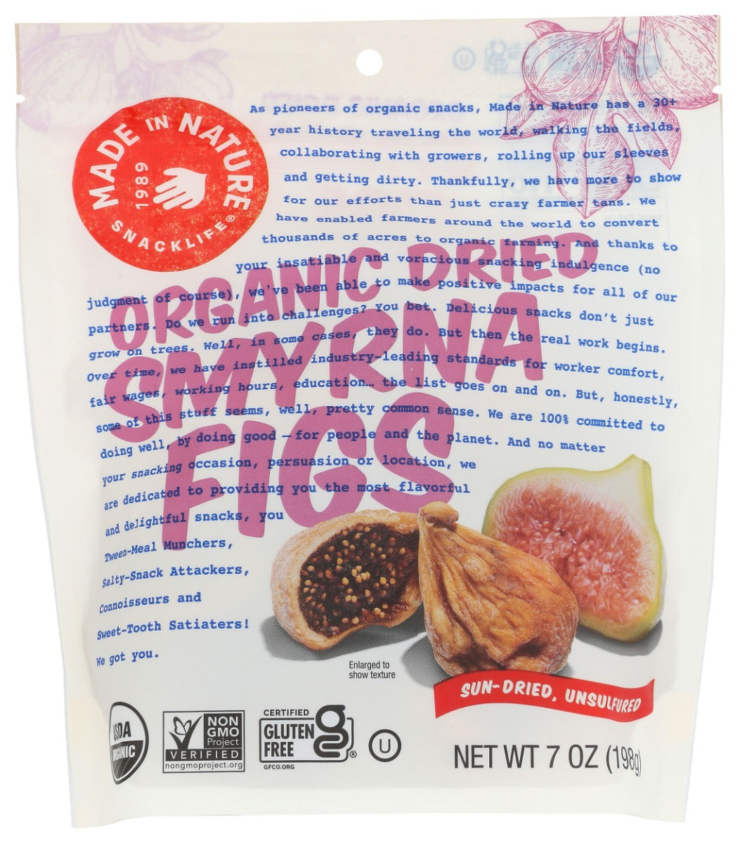 MADE IN NATURE: Organic Smyrna Figs Soft & Sultry Supersnacks, 7 oz