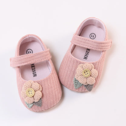 New Floral Soft Sole Baby Princess Shoes for All Seasons