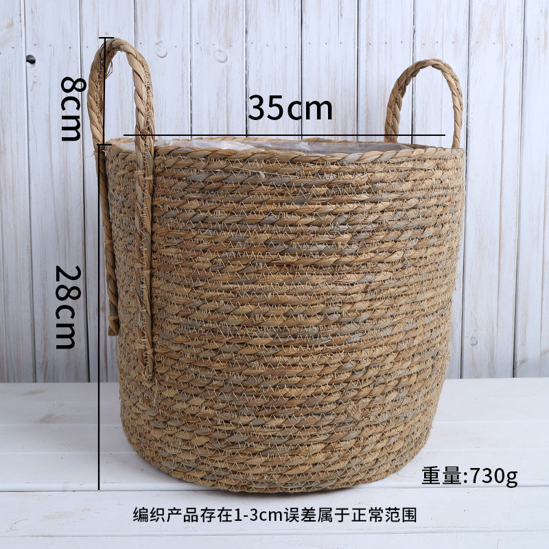 Creative Woven Rattan Flower Basket for Home Decor