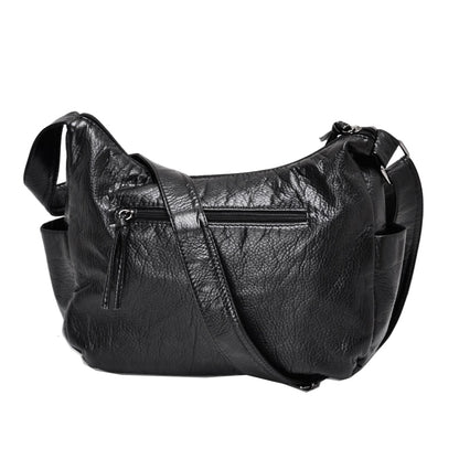 Washed Soft Leather Sling Bag for Moms