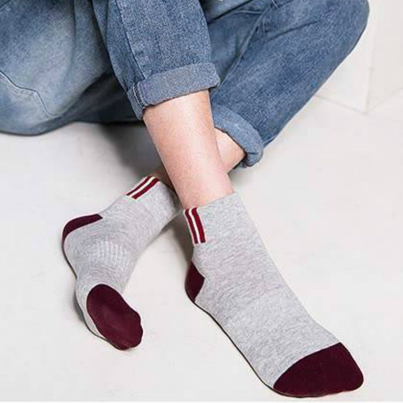 Durable Cotton Sports Deodorant Spring Socks