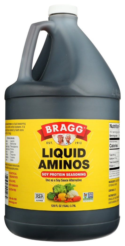 BRAGG: Liquid Aminos All Purpose Seasoning Natural Soy Sauce Alternative, 1 ga