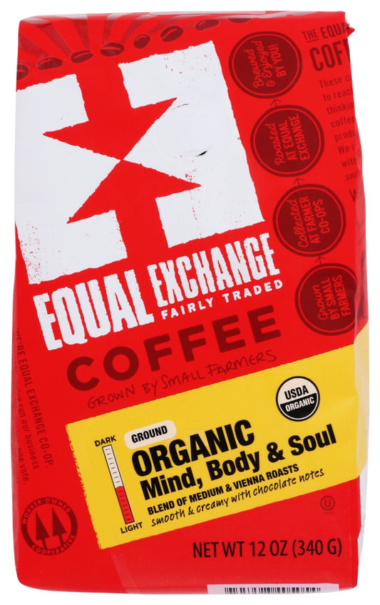 EQUAL EXCHANGE: Coffee Ground Mind Body Soul Organic, 12 oz