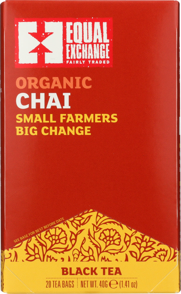 EQUAL EXCHANGE: Tea Chai Black Organic, 20 bg
