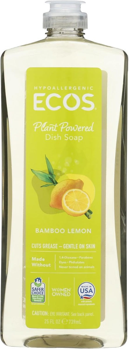 ECOS: Bamboo Lemon Dishwashing Liquid, 25 oz