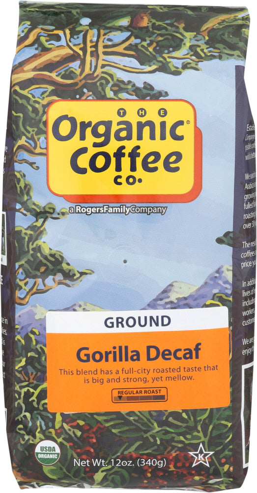 ORGANIC COFFEE CO.: Ground Coffee Gorilla Decaf, 12 oz