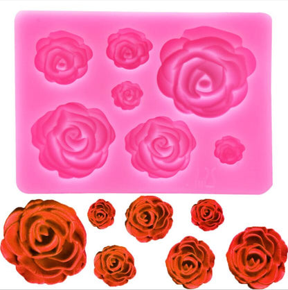 3D Rose Flower Silicone Mold for Large and Small Sizes