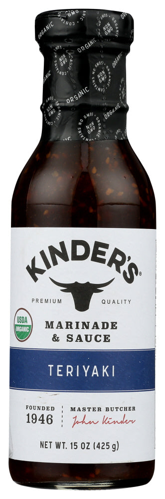 KINDERS: Organic Teriyaki Marinade Sauce, 15 oz