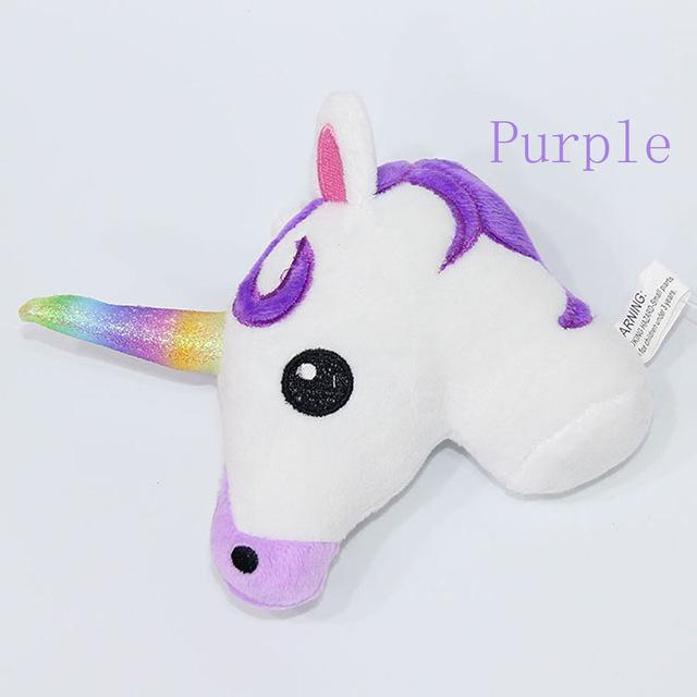 Unicorn Ornament, Rainbow Pony Plush, Horse Keychain