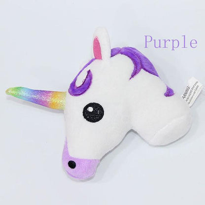 Unicorn Ornament, Rainbow Pony Plush, Horse Keychain