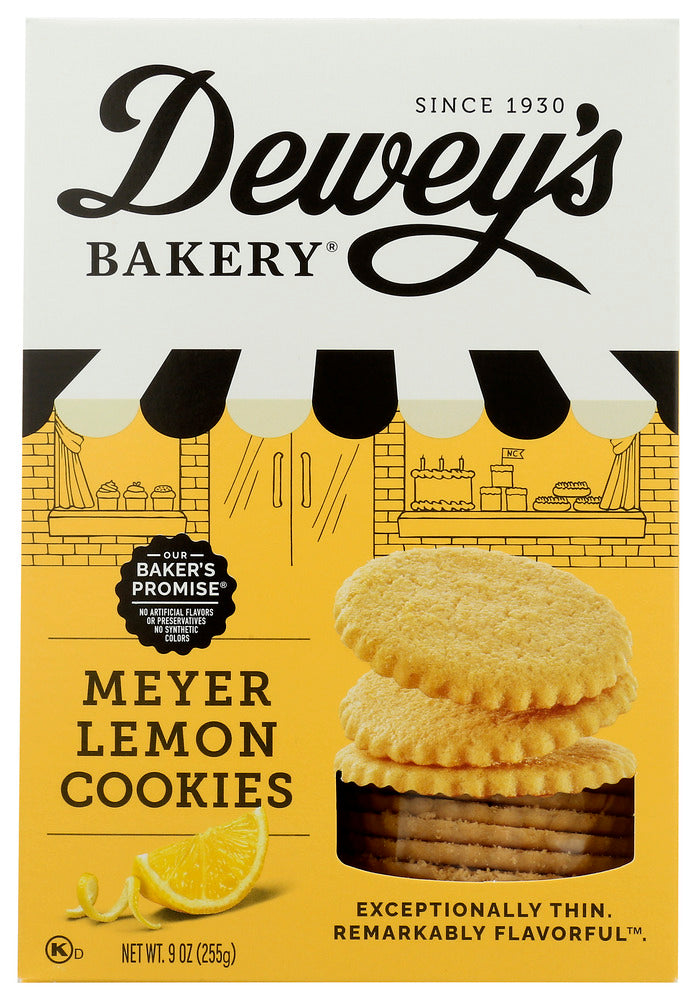 DEWEYS: Meyer Lemon Moravian Style Cookie Thins, 9 oz