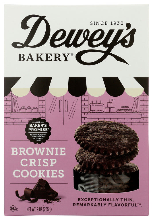 DEWEYS BAKERY: Brownie Crisp Moravian Style Cookie Thins, 9 oz
