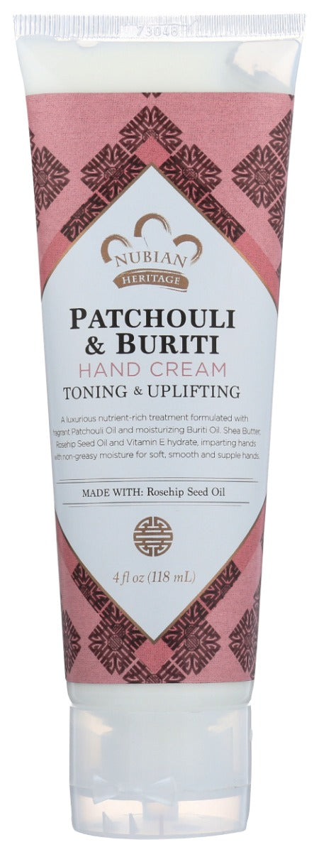 NUBIAN HERITAGE: Hand Cream Patchouli and Buriti, 4 oz