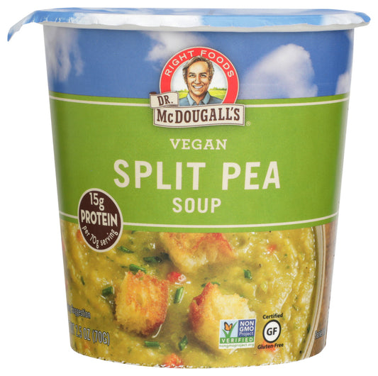 DR MCDOUGALLS: Big Cup Vegan Soup Split Pea, 2.5 oz