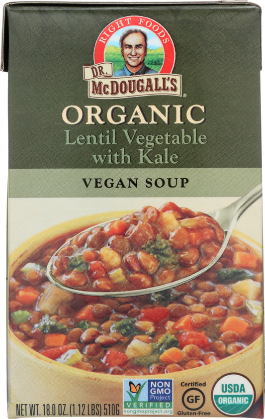 DR MCDOUGALLS: Soup Lentil Vegetable Organic, 18 oz