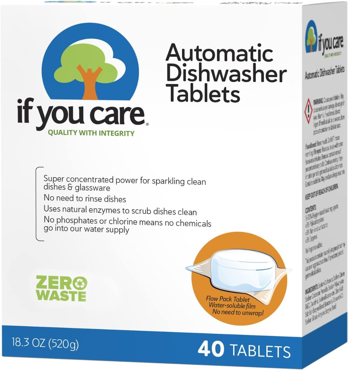 IF YOU CARE: Automatic Dishwasher Tablets, 40 TB