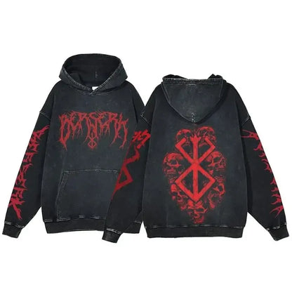 Customizable Retro Washed Cotton Oversized Hoodies