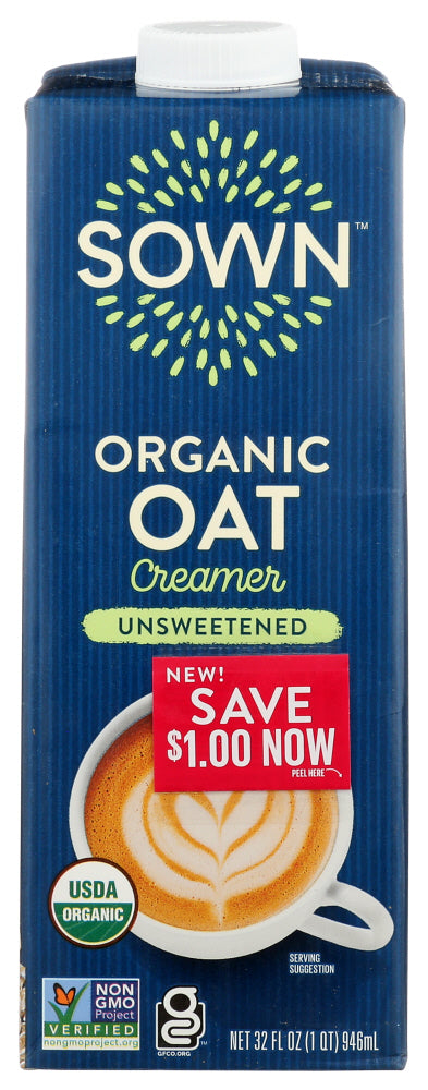 SOWN: Creamer Oat Unsweetened, 32 oz