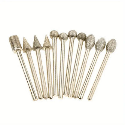 20PC Diamond Grinding Heads for Jade Carving and Sanding